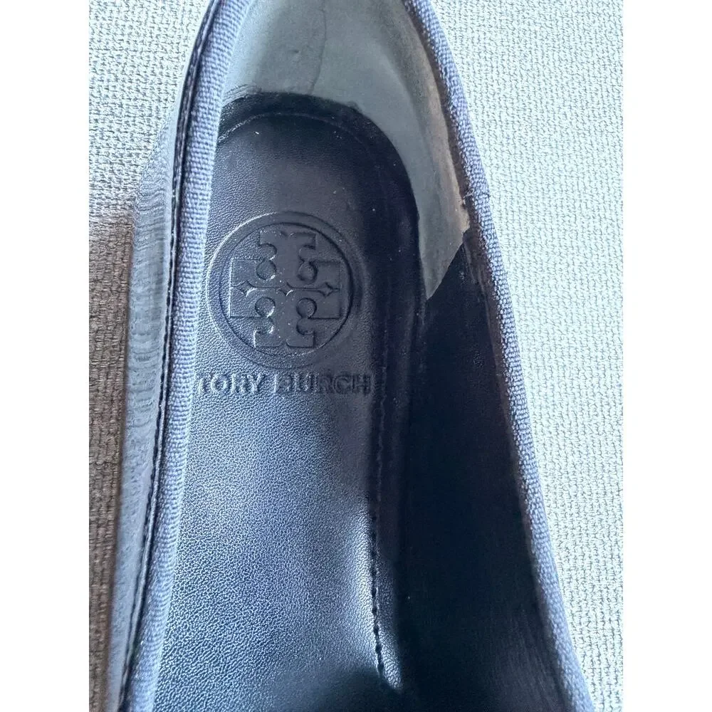 TORY BURCH Chandra Patent Loafer Black Women's 7.5 Preppy